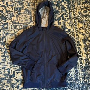 Jersey lined windbreaker jacket.
